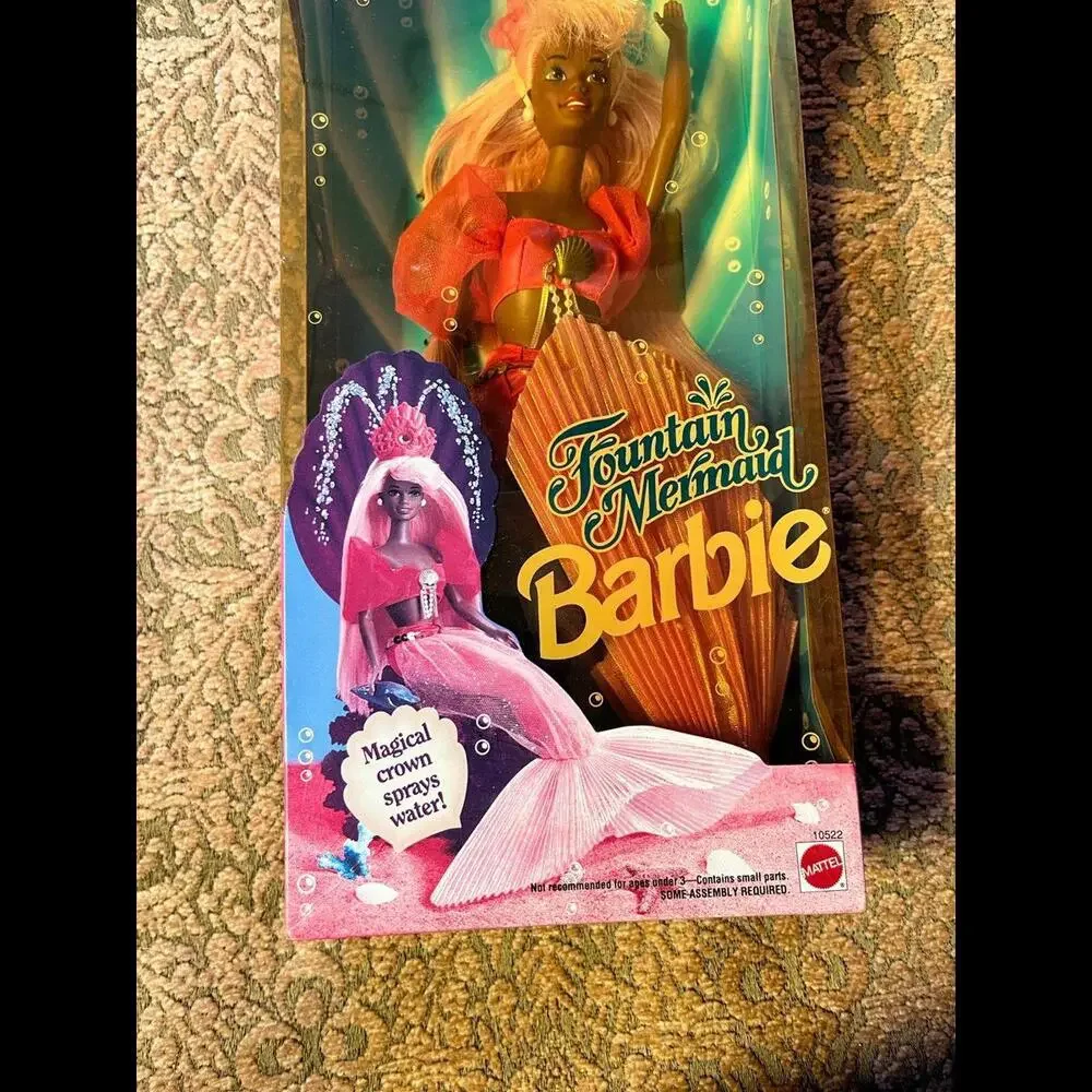 Fountain Mermaid Barbie Mattel‎ 10522 RARE AA w Long Pink Hair NRFB